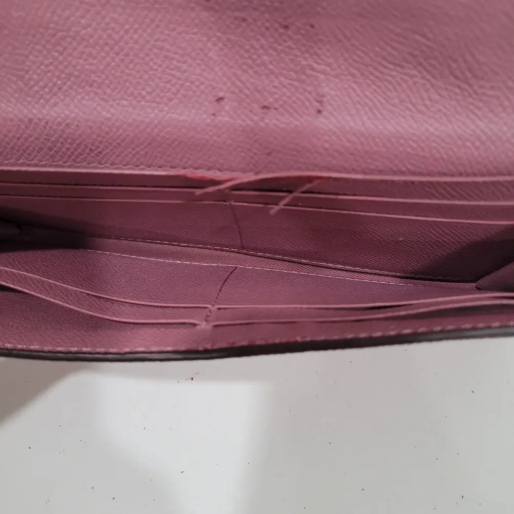 Coach Wallet Envelope Light‎ Purple Large Card Bill Holder Long Modern Fair